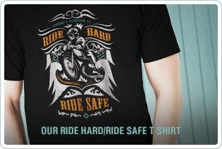 Ride Hard Ride Safe Lependorf & Silverstein Motorcycle T-shirt